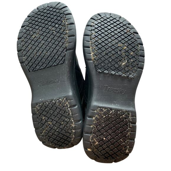 Treesky Womens Size 5.5 Black Mesh Lace Up Non Slip Atheltic Work Sneaker Shoes - Picture 4 of 4